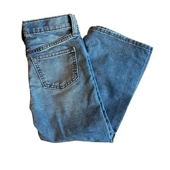 ❤️ 3/$25 Old Navy Kids Blue Jeans High-Rise Baggy Wide Leg for Girls | 6 - Picture 2 of 3